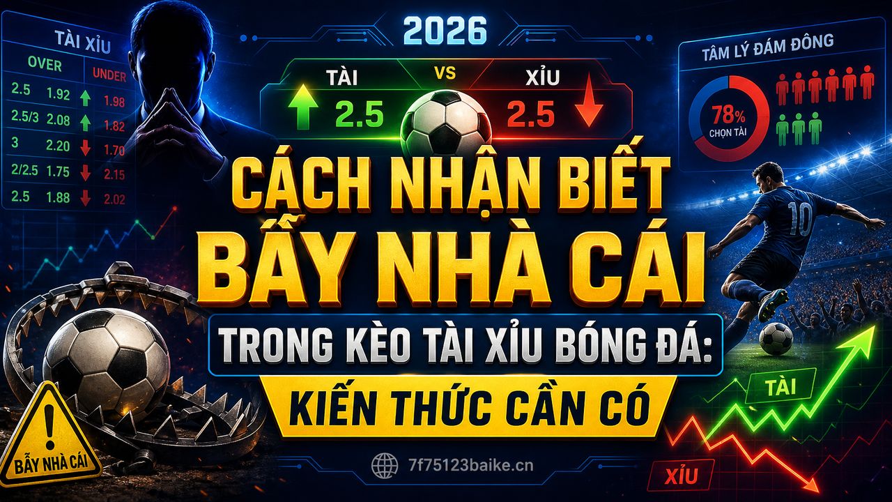 Cách nhận biết bẫy nhà cái trong kèo tài xỉu bóng đá: Kiến thức cần có